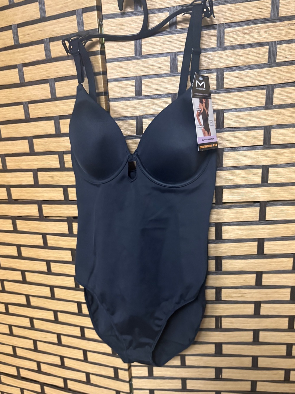 Maidenform black extra firm control bodysuit/shape wear size small